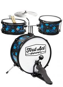 First Act Discovery & Seat, Blue Stars (FAD0139) – The Best Beginners Drum Set for Kids
