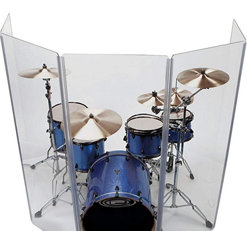 Drum Shield 6 Panel Drum Shield with Deflectors 5 Feet Tall DS5DL Go