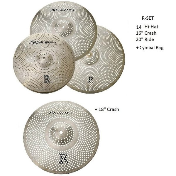 Agean-Cymbals-Silent-R-Series-Low-Volume-Cymbal-Pack-Box-Set18-Crash