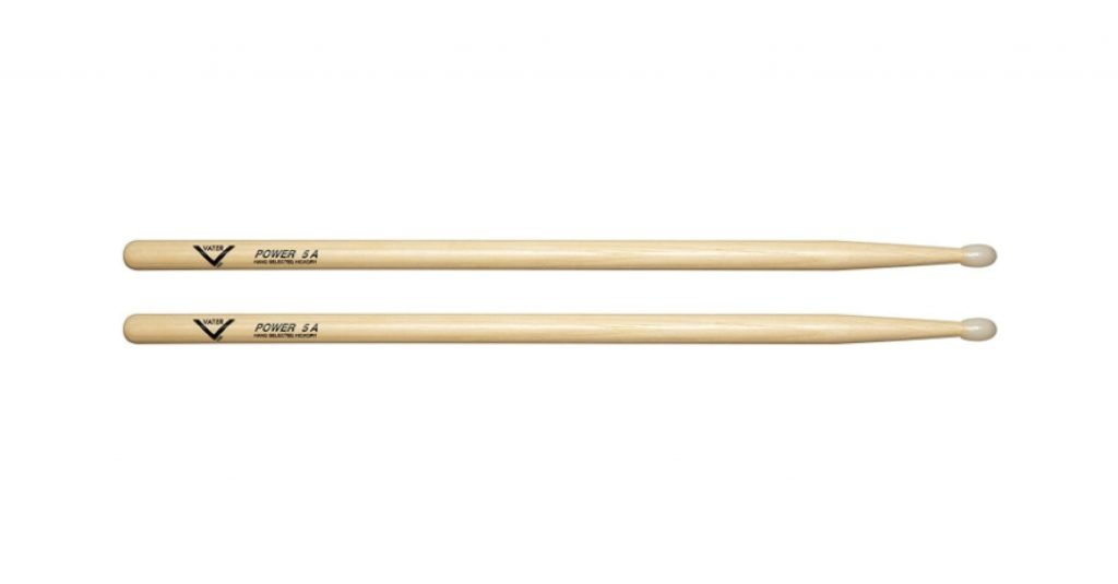 Vater Power 5A Nylon Tip Hickory Drum Sticks