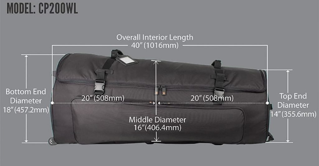 Multi-Tom Drum Bag with Wheels Sizes