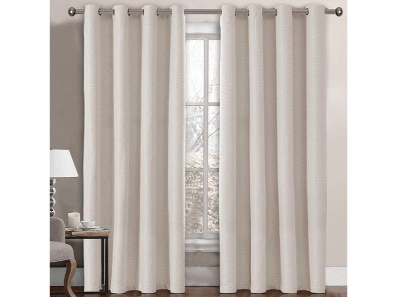 Linen Blackout Curtain 108 Inches Long for Bedroom