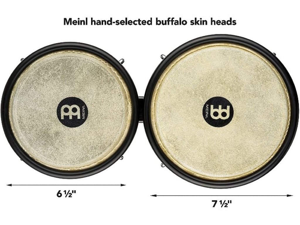 Meinl Bongos with Durable Synthetic All-weather Shells dimensions