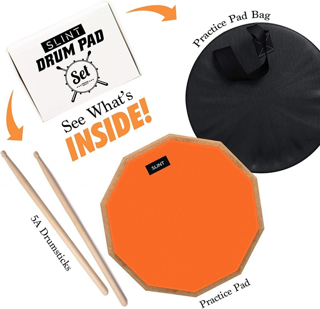 Slint Practice Pad & Drum Sticks Bundle 2
