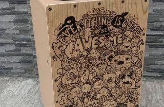 Cajon with graffiti